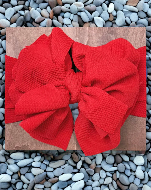 Red Headwrap Bow
